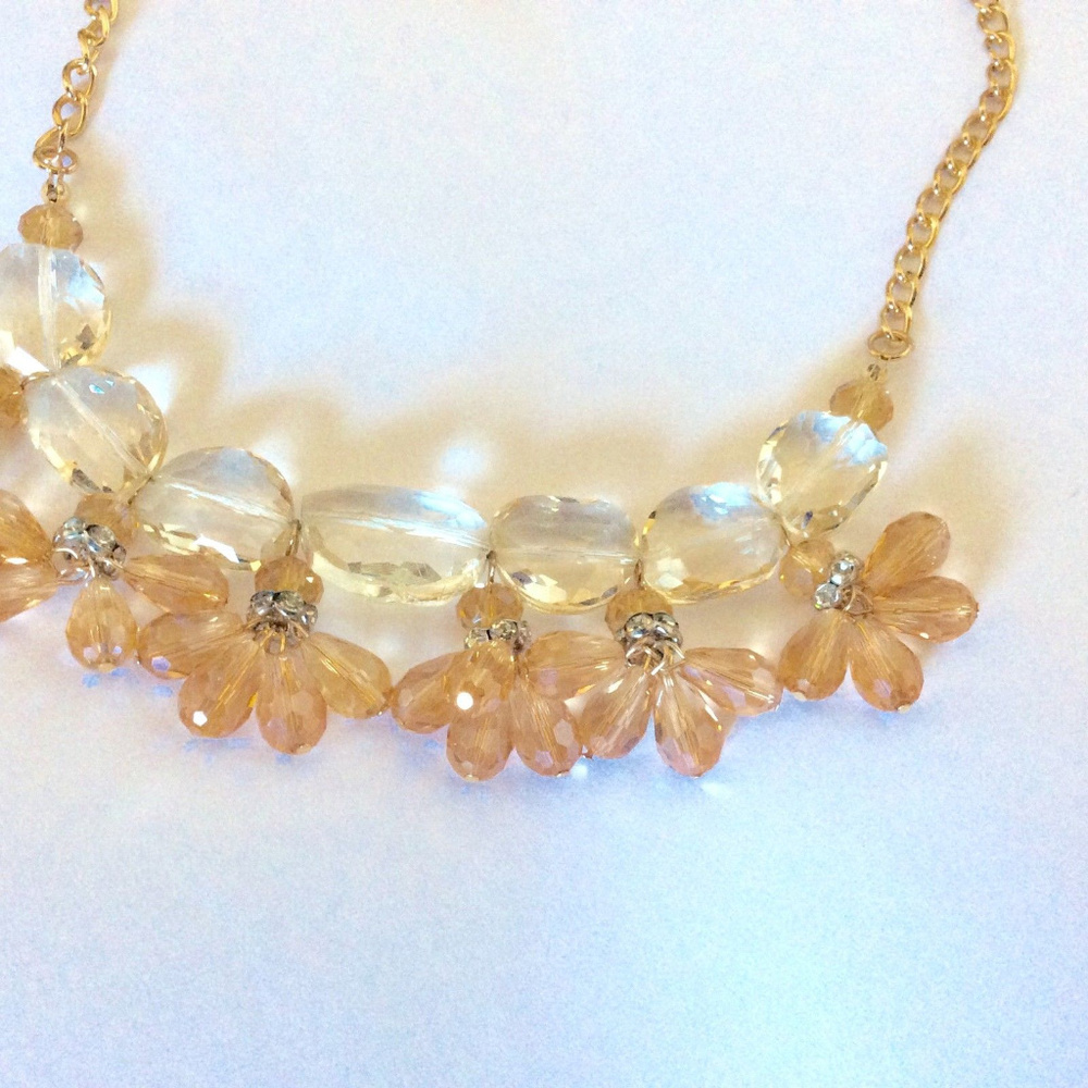 Francesca's gold & clear statement necklace